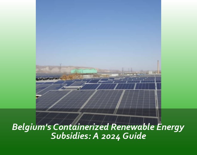Belgium's Containerized Renewable Energy Subsidies: A 2024 Guide